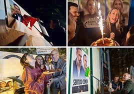 Carteles y cumpleaños en el inicio de la campaña electoral en Extremadura