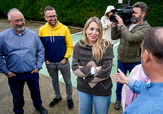 La candidata del PP, María Guardiola, este viernes en Hervás.