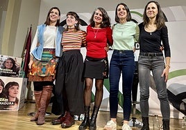 Un momento del acto electoral de Unidas por Extremadura estes sábado en Plasencia.