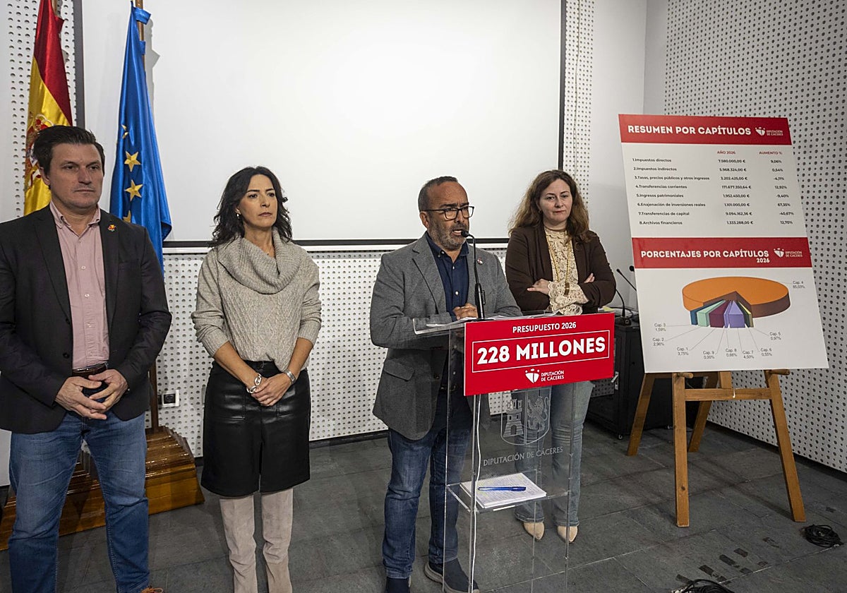 Presentación de los presupuestos de la Diputación para 2026 el pasado 10 de noviembre.