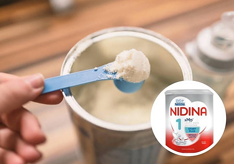 Sanidad alerta de la retirada de un lote de leche en polvo para bebés Nidina 1 de Nestlé