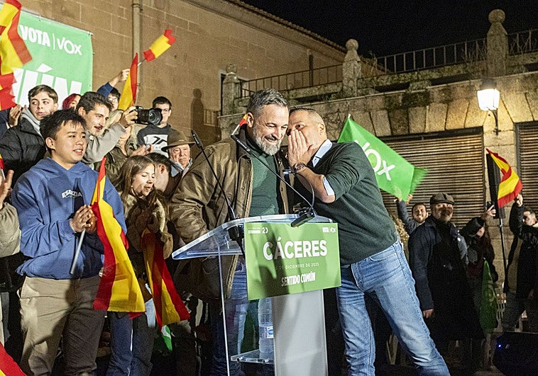 Vox y su campaña extremeña alrededor de Abascal