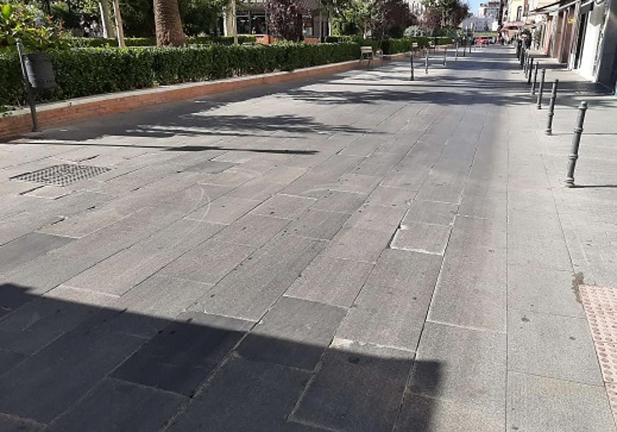 Badajoz colocará adoquines en lugar de losas para lograr un pavimento más rígido en San Francisco