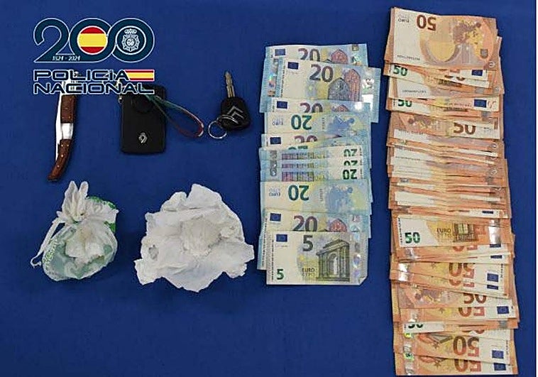 Dos detenidos en Plasencia con 67 gramos de cocaína y 3.595 euros en efectivo