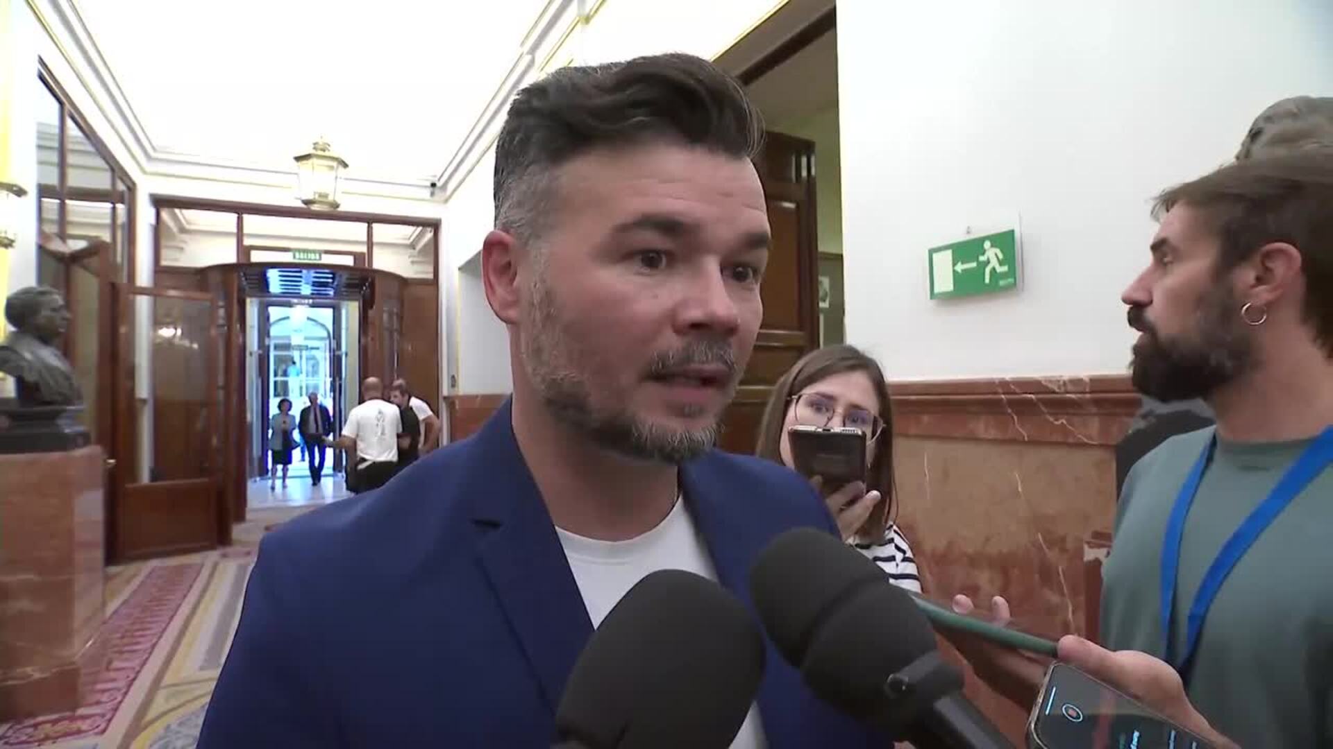 Rufián rechaza la subida del gasto en defensa: "Con el PSOE siempre hay trampa"