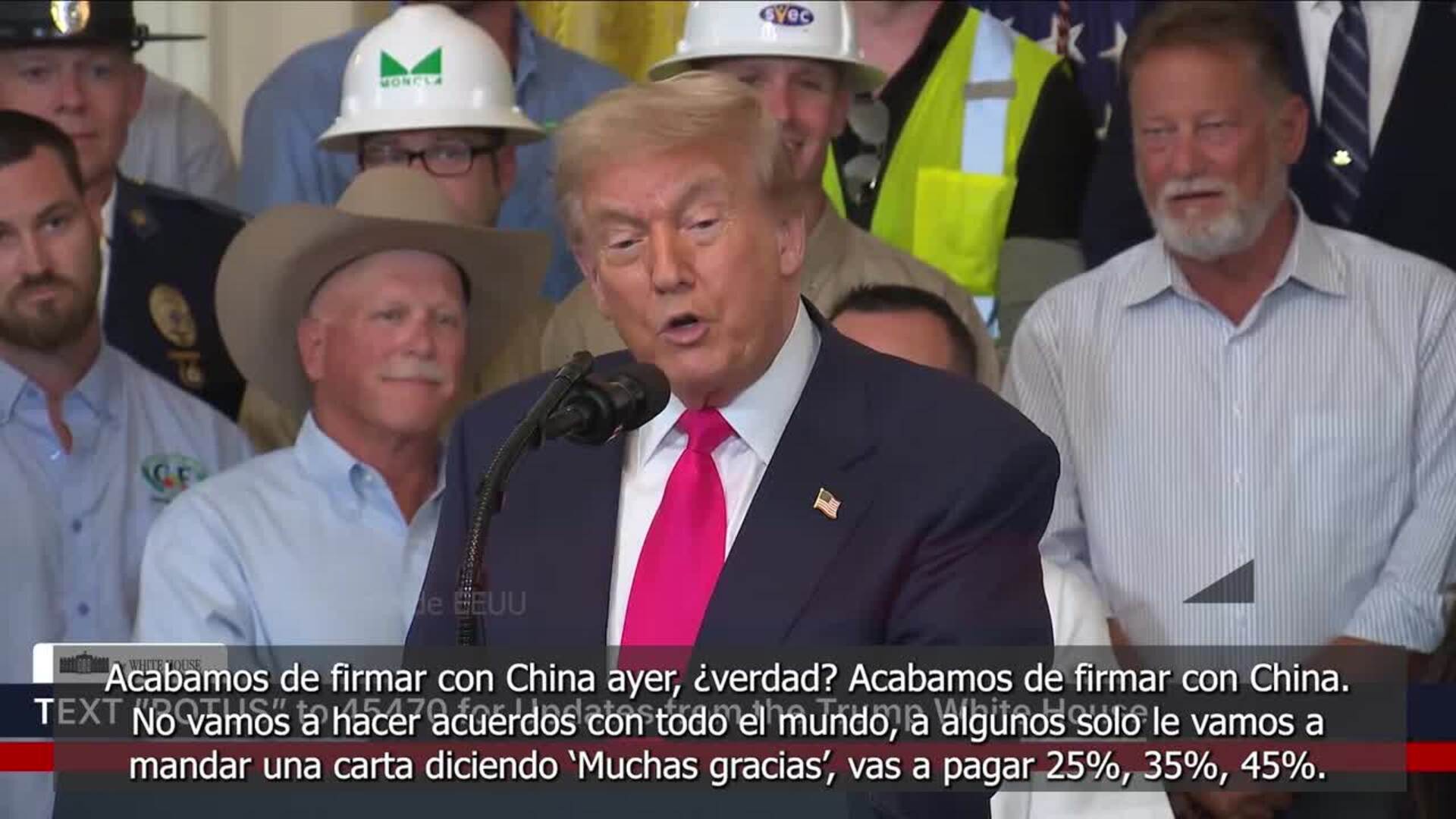 Trump anuncia un acuerdo comercial con China y dice que hay otro "en camino, con India"