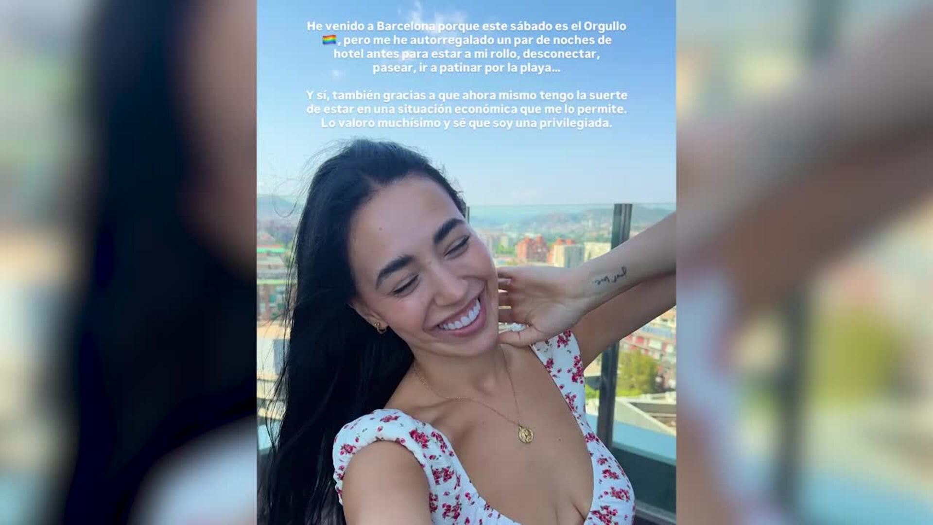 Carla Flila disfruta de unos días de desconexión en Barcelona