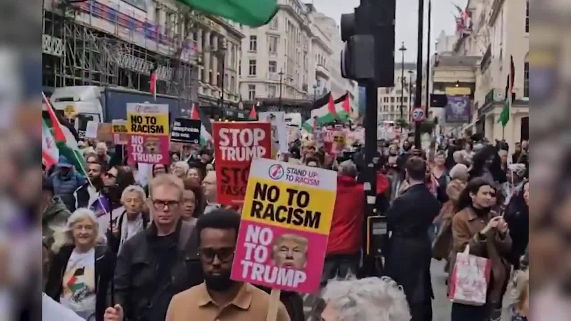 La monarquía británica recibe a Trump en una visita de Estado marcada por manifestaciones