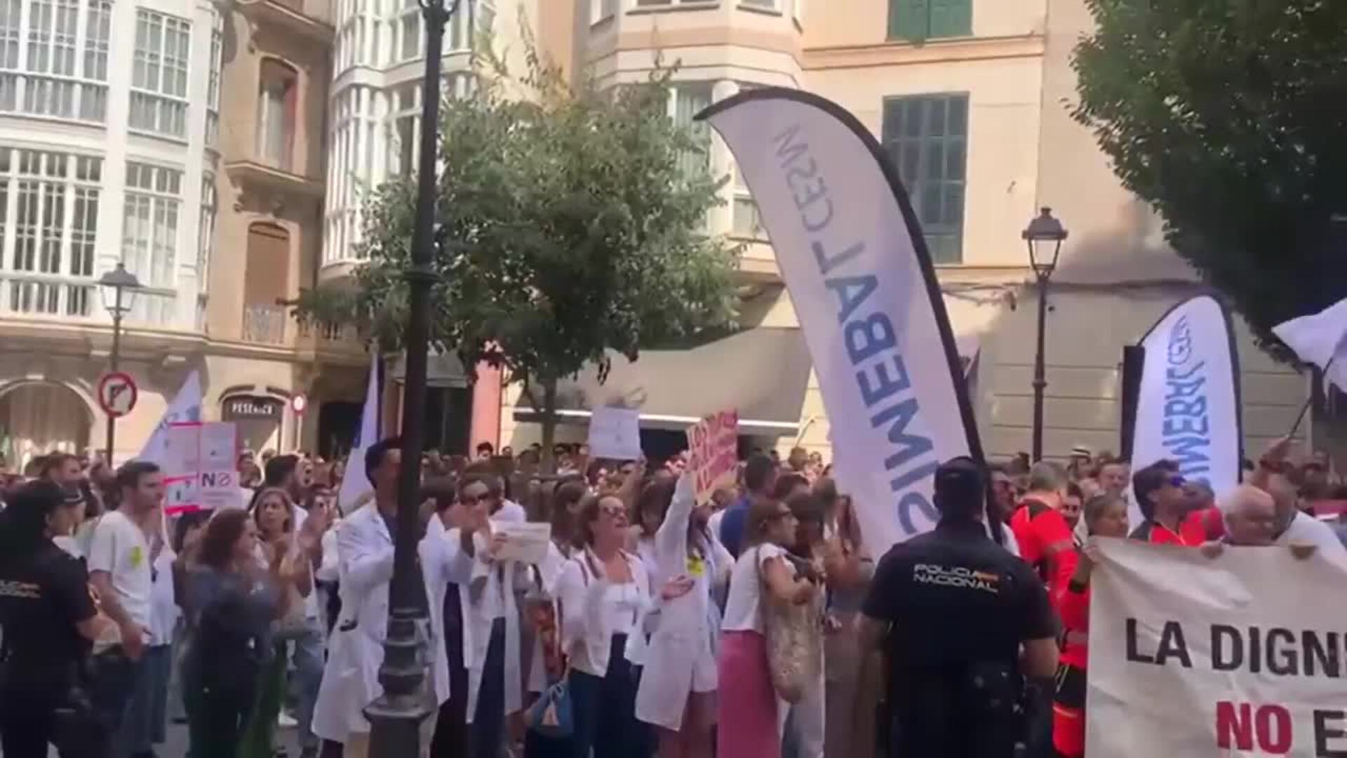 Centenares de médicos se concentran en Palma en contra del Estatuto Marco