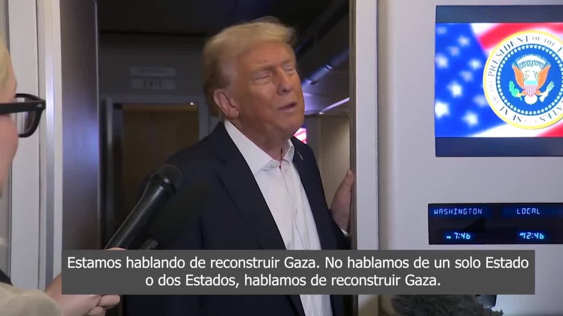 Trump elude posicionarse sobre un Estado palestino: "Hablamos de reconstruir Gaza"