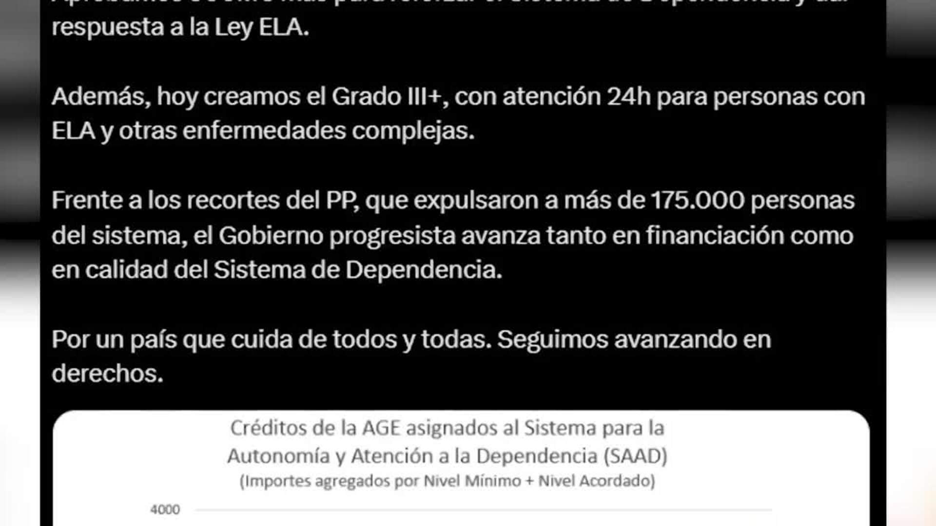 Sánchez anuncia 500 millones para atender a los pacientes con ELA