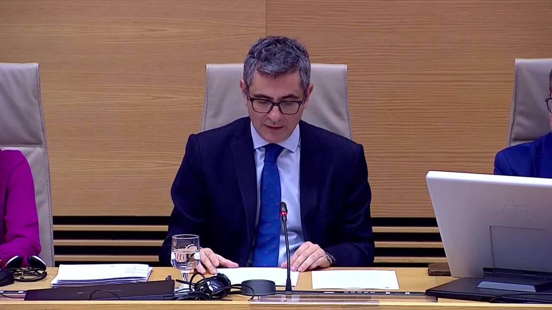 Bolaños espera que se solucione la crisis interna del CGPJ