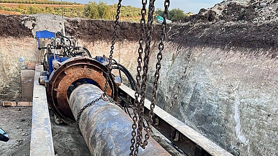 Valencia del Ventoso asegura su abastecimiento de agua al terminar la obra de conexión a Los Molinos