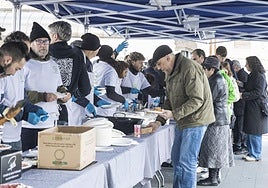 Migas solidarias en San Francisco