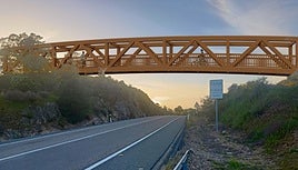 Infografía de la pasarela que debe sobrevolar la N-630.