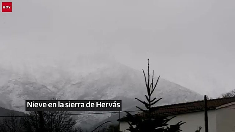 Nieve en la sierra de Hervás