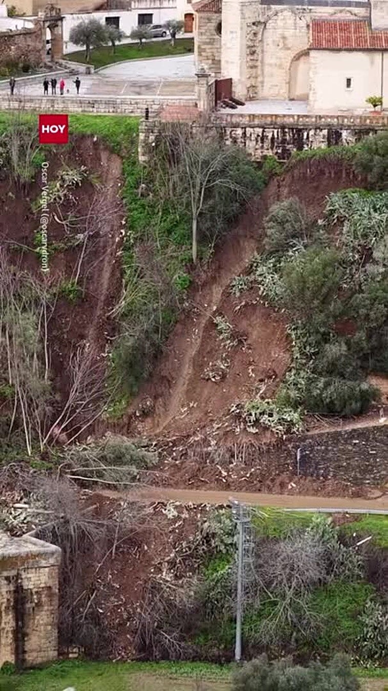 Imágenes aéreas del Valle del Alagón tras el paso de la borrasca Leonardo