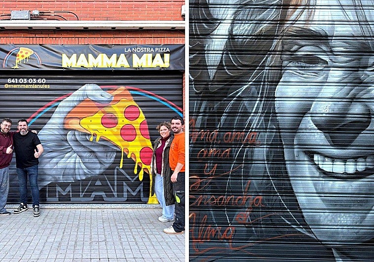 Un mural en homenaje a Robe sorprende en un pueblo de Castellón: «Sería un sueño pintarlo en Plasencia»