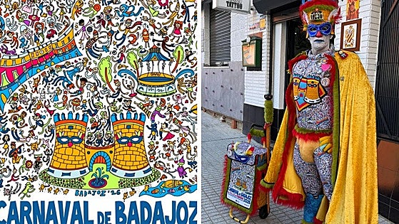 Este vecino se disfraza cada año del cartel del Carnaval de Badajoz: la historia de 'Super Carnaval'