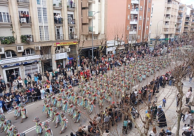 Avenida Ricardo Carapeto, en Badajoz, esta mañana.
