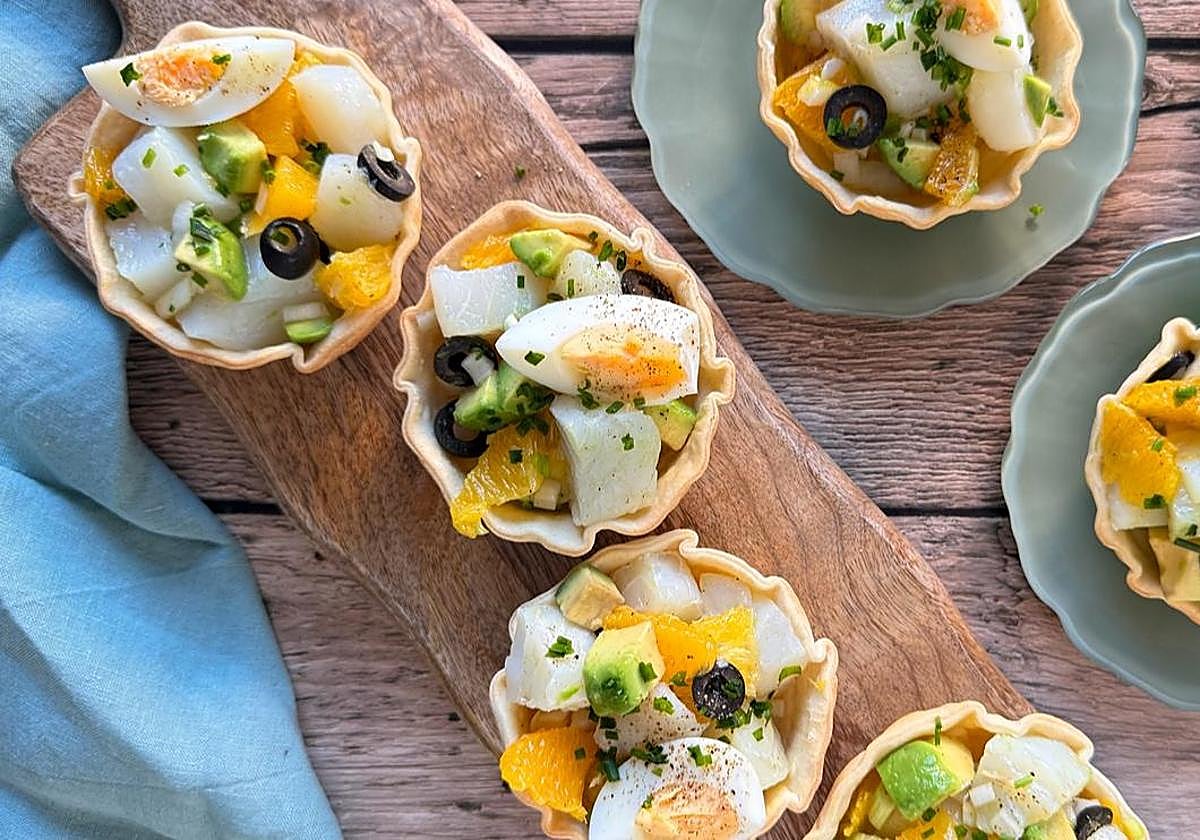 Ensalada de bacalao en empanadas argentinas