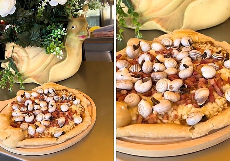 La pizza más sorprendente está en este bar: es de caracoles