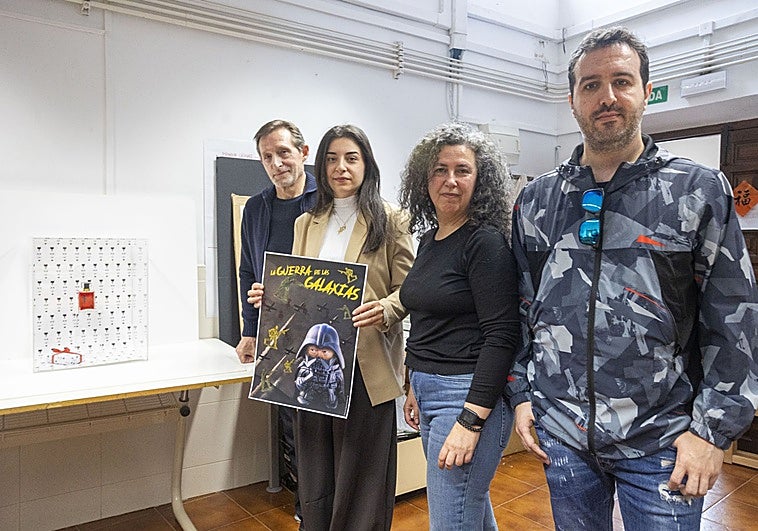 Un magnolio artístico y arte contra el genocidio en Cáceres