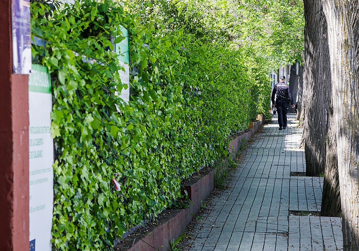La Policía localiza posibles rebotes de bala en la pared de Educación Infantil y el patio del colegio de Badajoz