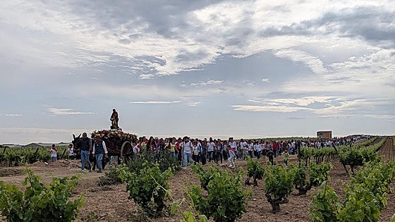 Los romeros acompañan a San Roque en Almendralejo