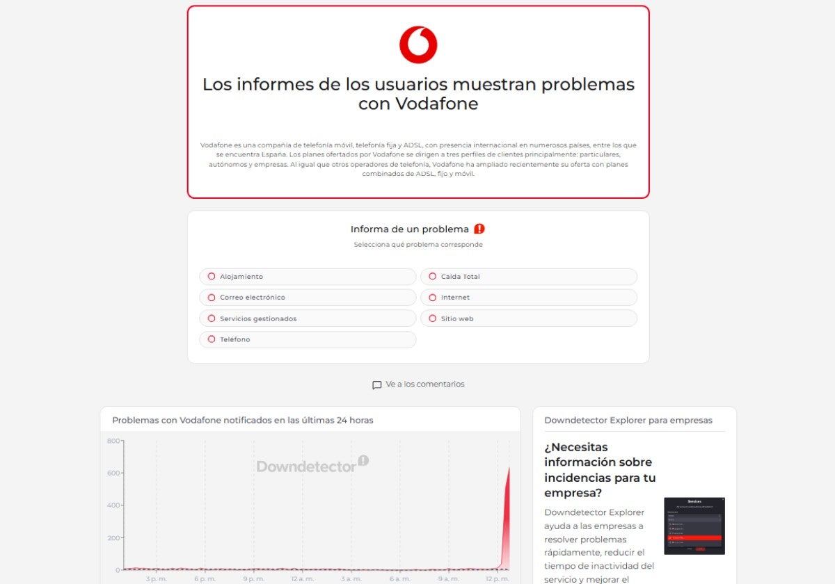 Vodafone y Lowi sufren una caída masiva de fibra en España — image 4