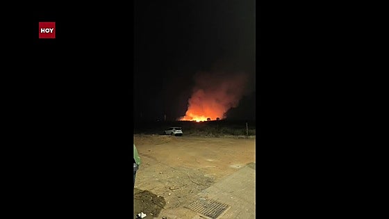 Arden 15 hectáreas de pastos entre Las Vaguadas y la barriada de Llera en Badajoz