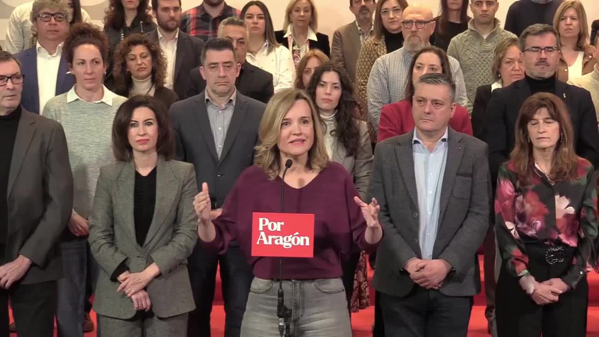 Alegría reprocha a Azcón el "no" a la financiación, "que es el no a los aragoneses"