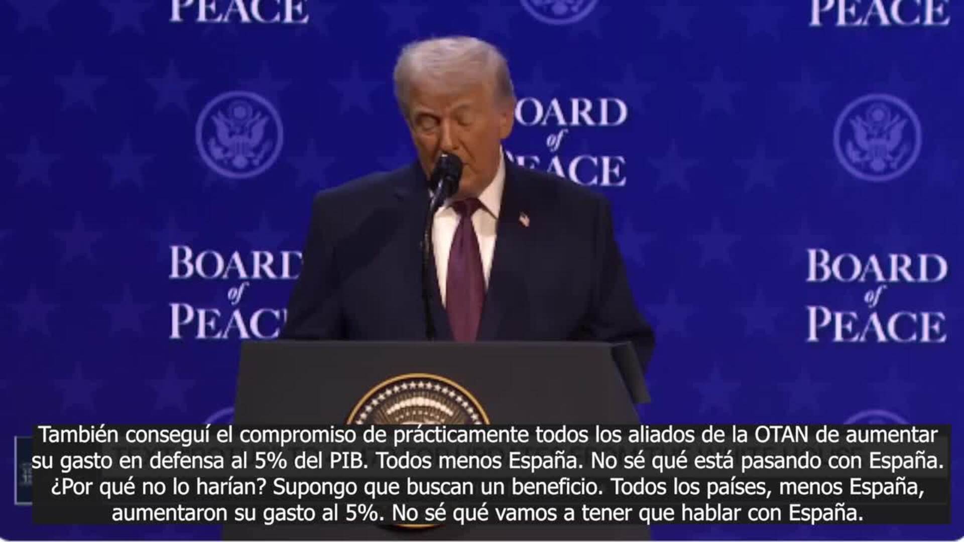Trump asegura que tendrá que hablar con España para que gaste el 5% en Defensa