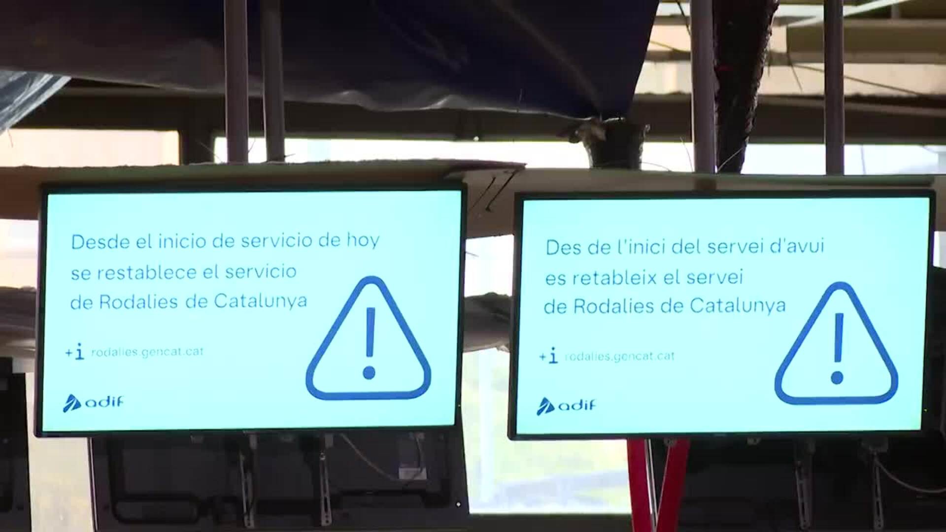 Renfe ha restablecido el servicio de tren en todas las líneas de Rodalies