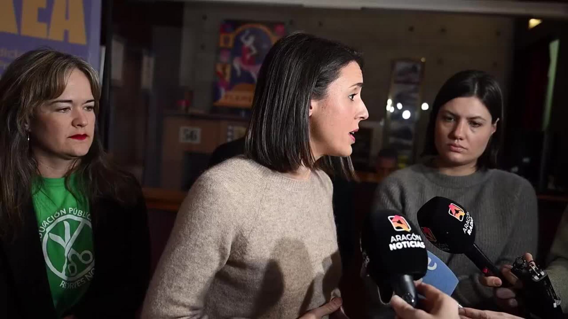 Montero, sobre el acto de Ayuso y Azcón: "Los comerciales de Quirón hacen campaña en Aragón"