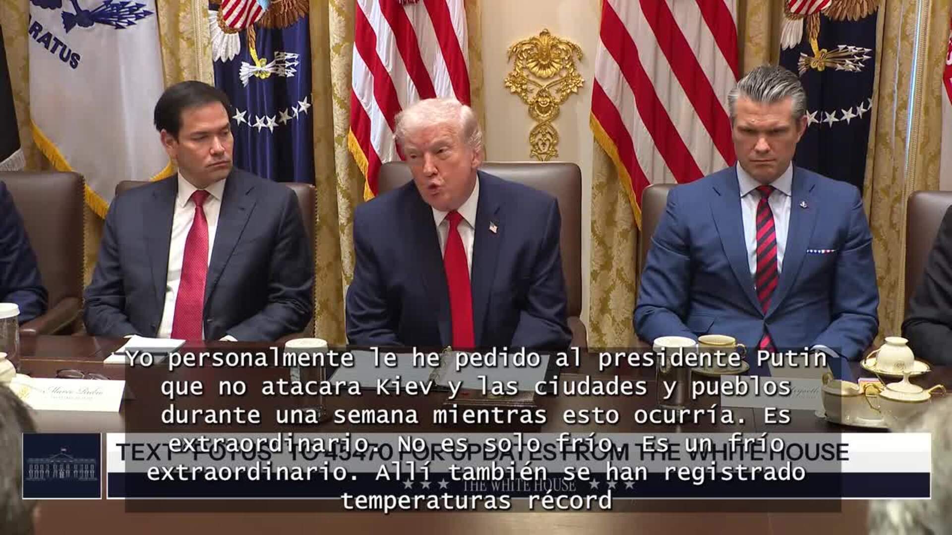 Trump pide a Putin que deje de bombardear Ucrania durante una semana: "Ha aceptado"