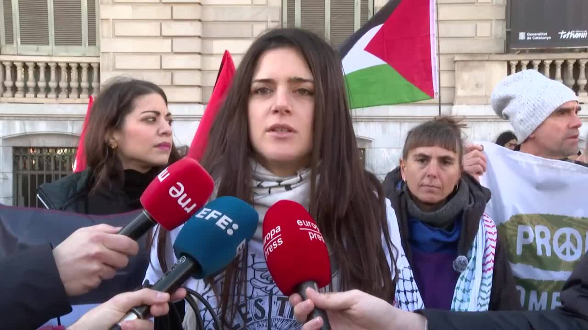 Miles de manifestantes en Barcelona exigen el fin de las relaciones con Israel