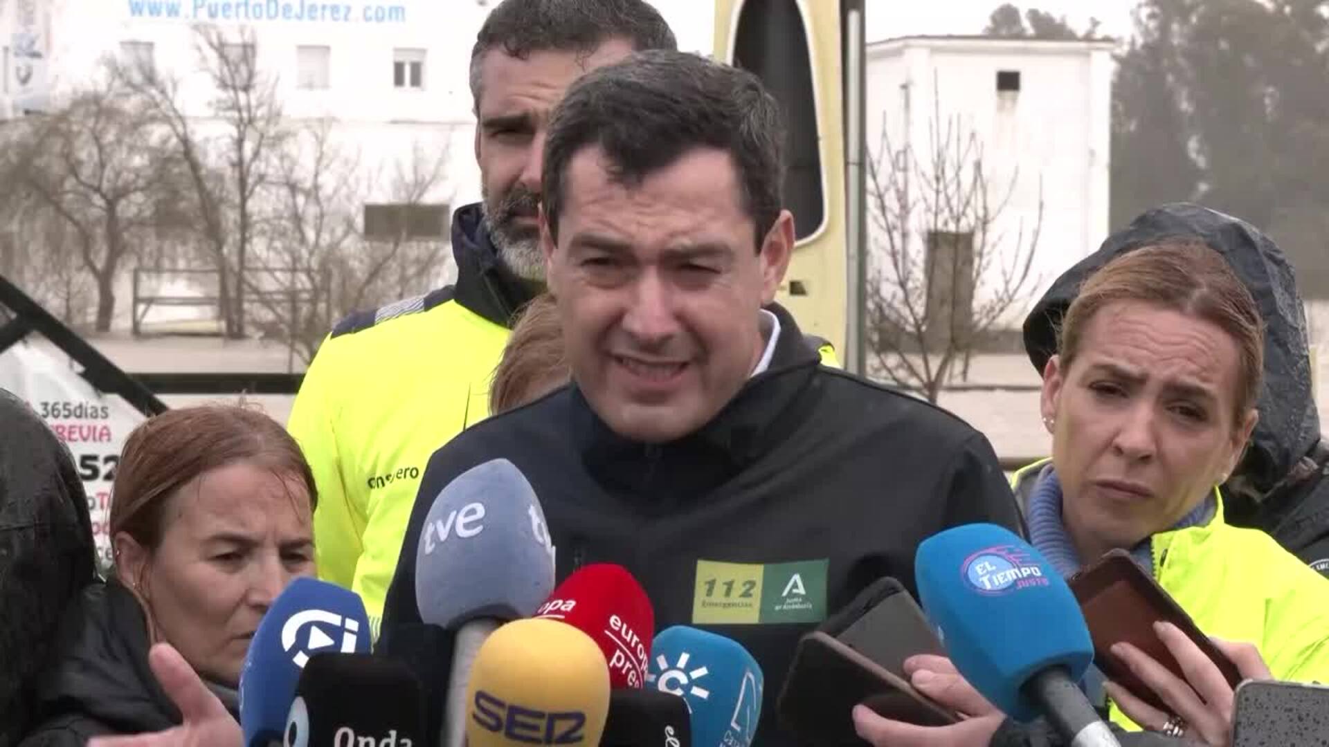 El paso de la borrasca Leonardo eleva la cifra de evacuados en Andalucía y Extremadura