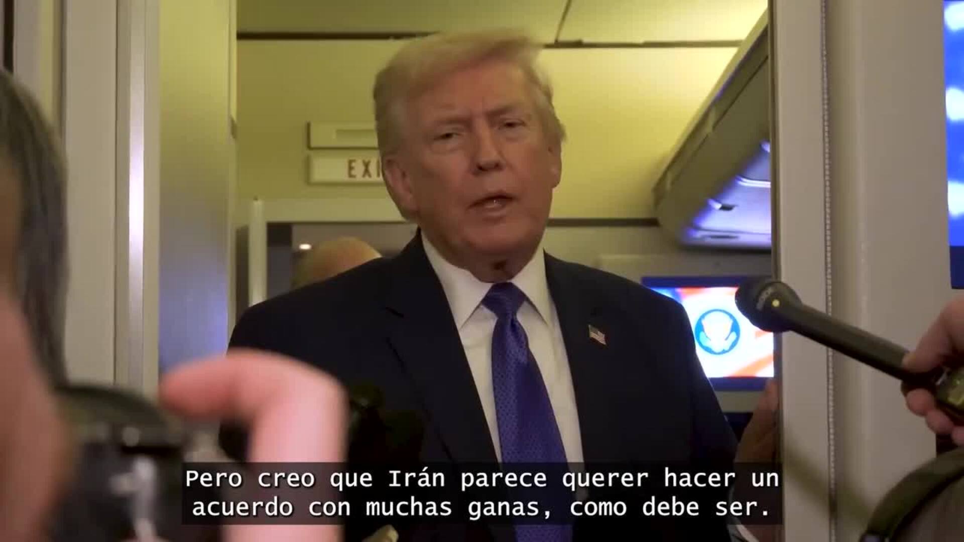Trump afirma que Irán tiene "muchas ganas" de llegar a un acuerdo: "Conocen las consecuencias"