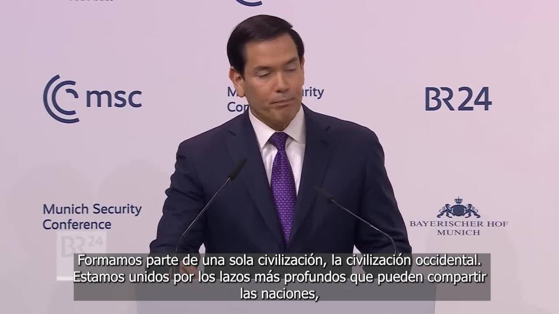Rubio tiende la mano a Europa hacia una nueva realidad al amparo del nacionalismo y Trump