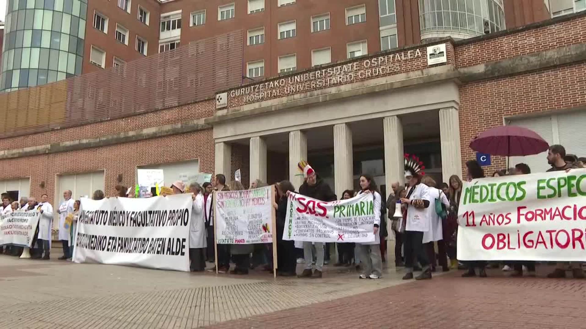 Convocantes de la huelga de médicos creen que "ha sido un éxito" en Euskadi