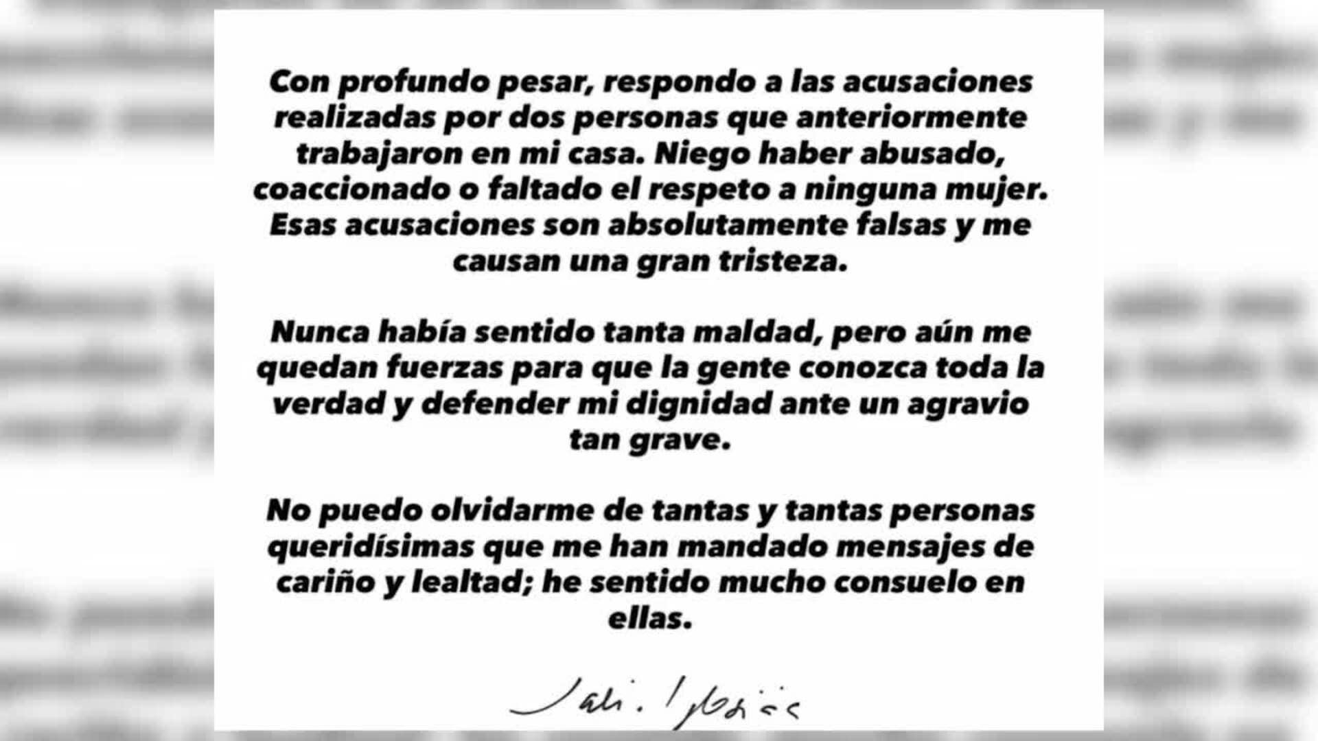 Julio Iglesias se despide de Fernando Ónega con una emotiva carta