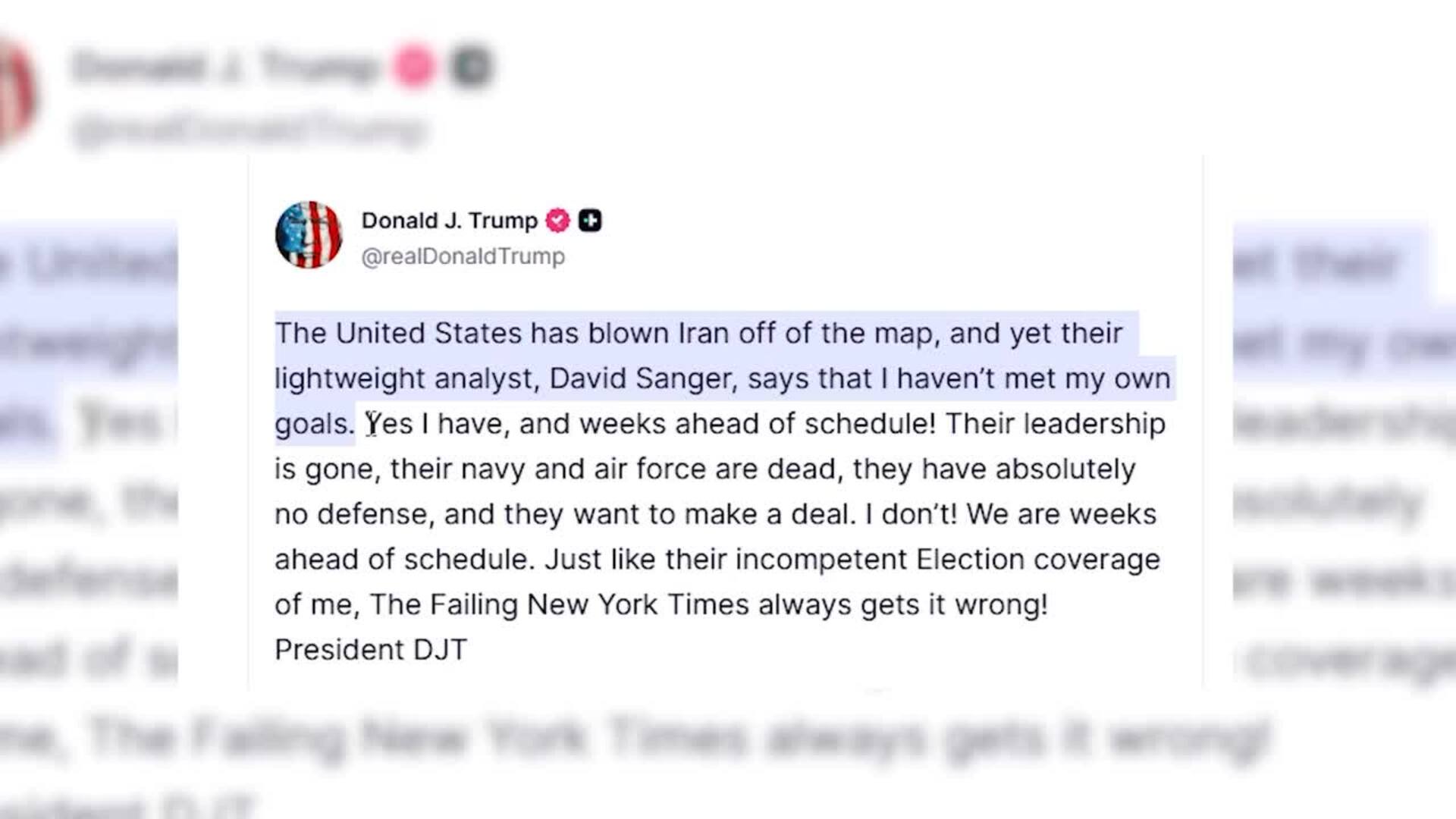 Trump amenaza con destruir centrales eléctricas iraníes si Teherán no "abre" Ormuz