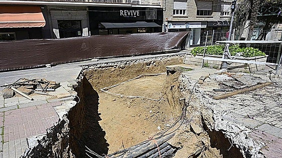 Las obras de la avenida de Huelva en Badajoz, paralizadas por las excavaciones arqueológicas