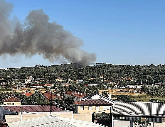 Los bomberos de Portugal participan en la extinción del incendio de La Codosera
