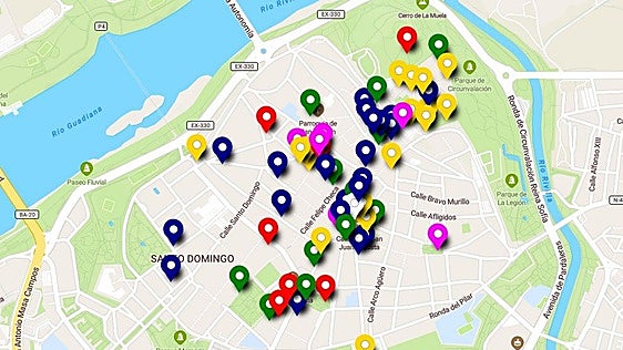Las actividades de la Noche en Blanco de Badajoz, calle a calle