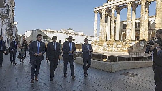 El presidente de la Generalitat de Catalunya, Salvador Illa, visita Mérida