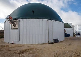 Instalaciones de una planta de biometano en Castilla y León.