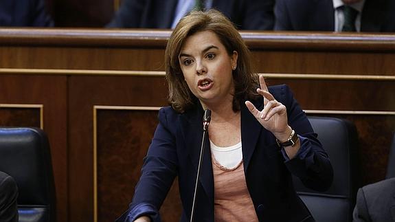 La vicepresidenta del Gobierno, Soraya Sáenz de Santamaría. 