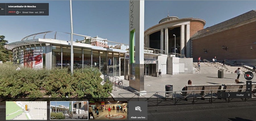 El intercambiador de Moncloa, visto desde Google Maps. 